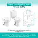 Ver imagem 3 de Assento Sanitário Tampa de Vaso Branco Mdf Laqueado Riviera para Bacia Celite