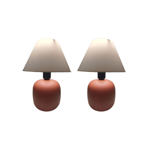 Kit 02 Abajur Luminaria de Ceramica Porcelana Bivolt