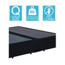 Ver imagem 2 de Base Cama Box Bipartido Queen Size Suede Preto 40x158x198