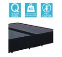 Ver imagem 2 de Base Cama Box Bipartido Queen Size Suede Preto 40x158x198