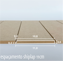 Ver imagem 4 de Shiplap MDF Cru 136cm 11cm com Espaçador 12 Réguas