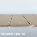 Ver imagem 3 de Shiplap com Espaçador 11cm – Mdf 12 Ripas 1,36m