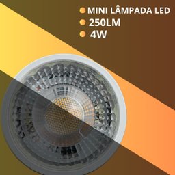 Lâmpada Led Mini-dicroica Mr11 4w 3000k Gu10 Bivolt - 3