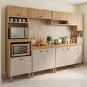 Ver imagem 1 de Cozinha Completa Modulada 7 Peças com Tampo Marti Yescasa Mel/Cinza