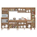 Ver imagem 4 de Cozinha Completa Modulada 7 Peças com Tampo Marti Yescasa Mel/Cinza