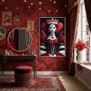 Ver imagem 1 de Quadro Decor Arte da Rainha de Copas 70x50cm Mold Branca