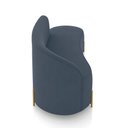 Ver imagem 7 de Sofá 3 Lugares Orgânico 180cm Pé Dourado Morgan Suede Azul Mar D03 - D’Rossi