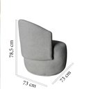 Ver mais imagens de Kit Namoradeira + 2 Poltronas Decorativa Beatriz Orgânica Bouclé Cinza Claro