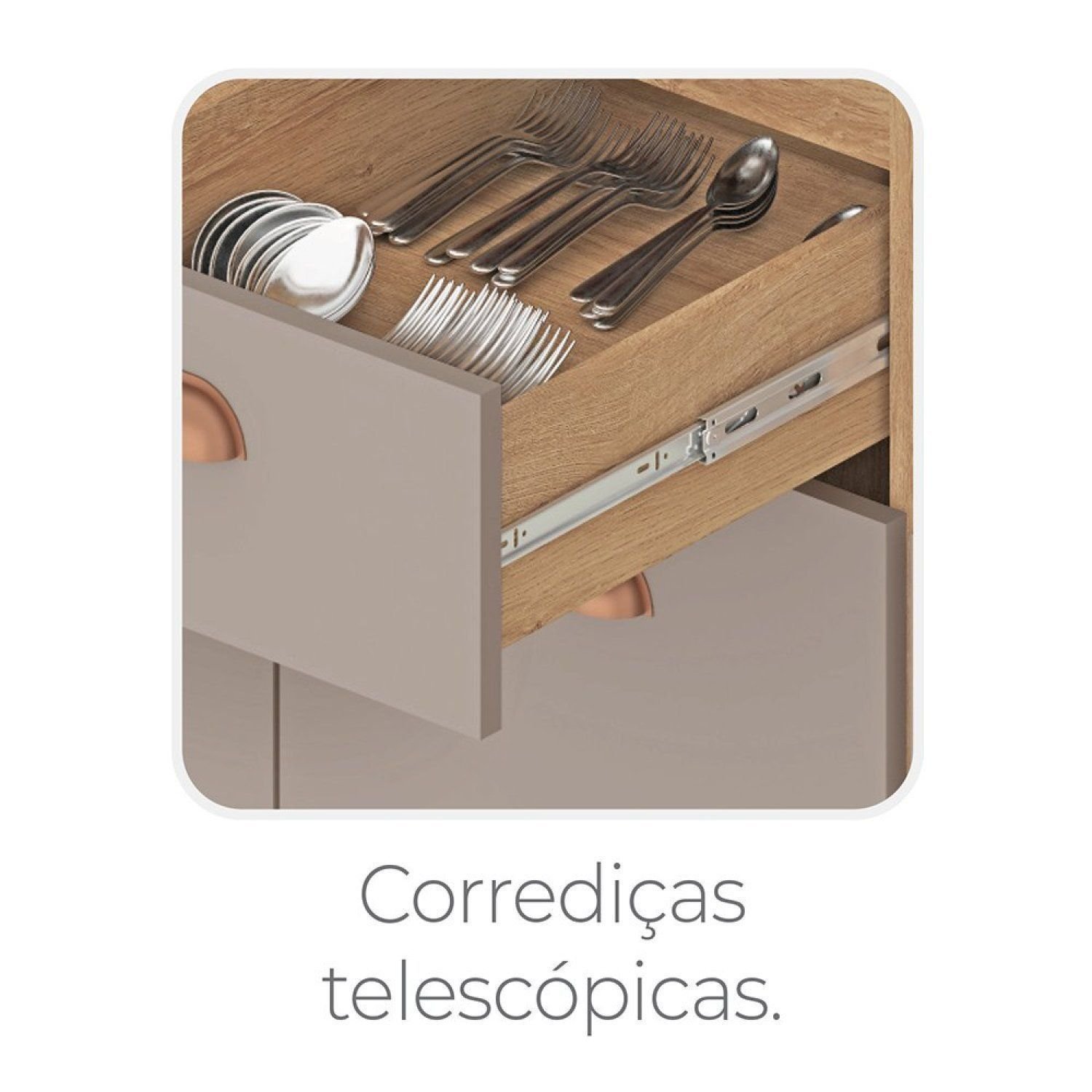 MEDULLA5点セット Cozinha Modulada 5 Peças com Torre Quente e Balcão com Tampo Marti