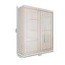 Ver imagem 4 de Guarda-roupa Casal Real 2 Portas 2 Gavetas com Espelho 100% Mdf Branco - Panorama Móveis