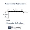 Cantoneira Autocolante em Alumínio para Degrau Escada 34mm X 14mm - Homeney Branco 3m - 3