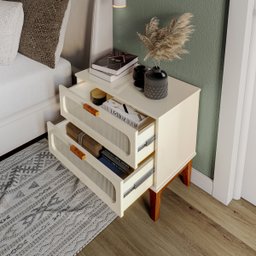 Mesinha de Cabeceira Linha Santorini 60cm de Largura e Altura:off - 2