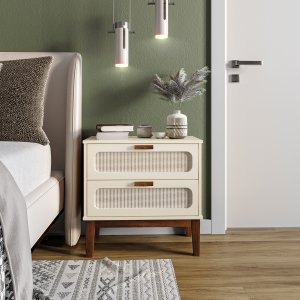 Mesinha de Cabeceira Linha Santorini 60cm de Largura e Altura:off