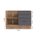 Ver imagem 7 de Cozinha Compacta Modulada com Vidro Reflecta 3 Peças 6 Portas Viena Cinza/Freijó/Grafito