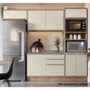 Ver imagem 1 de Cozinha Completa Modulada 4 Peças 7 Portas Viena Branco/Freijó/Cinza Argila