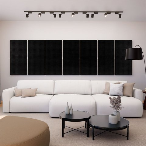 Painel Acústico Absorvedor Decorativo 120x60 Skal 8 Maestra Acústica:preto