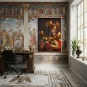 Ver imagem 1 de Quadro Decorativo Dionísio Um Deus Grego - 70x50cm:moldura Preta