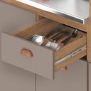 Ver imagem 6 de Balcão de Cozinha para Pia 3 Portas 1 Gaveta 120cm sem Tampo Marti Yescasa Mel/Fendi