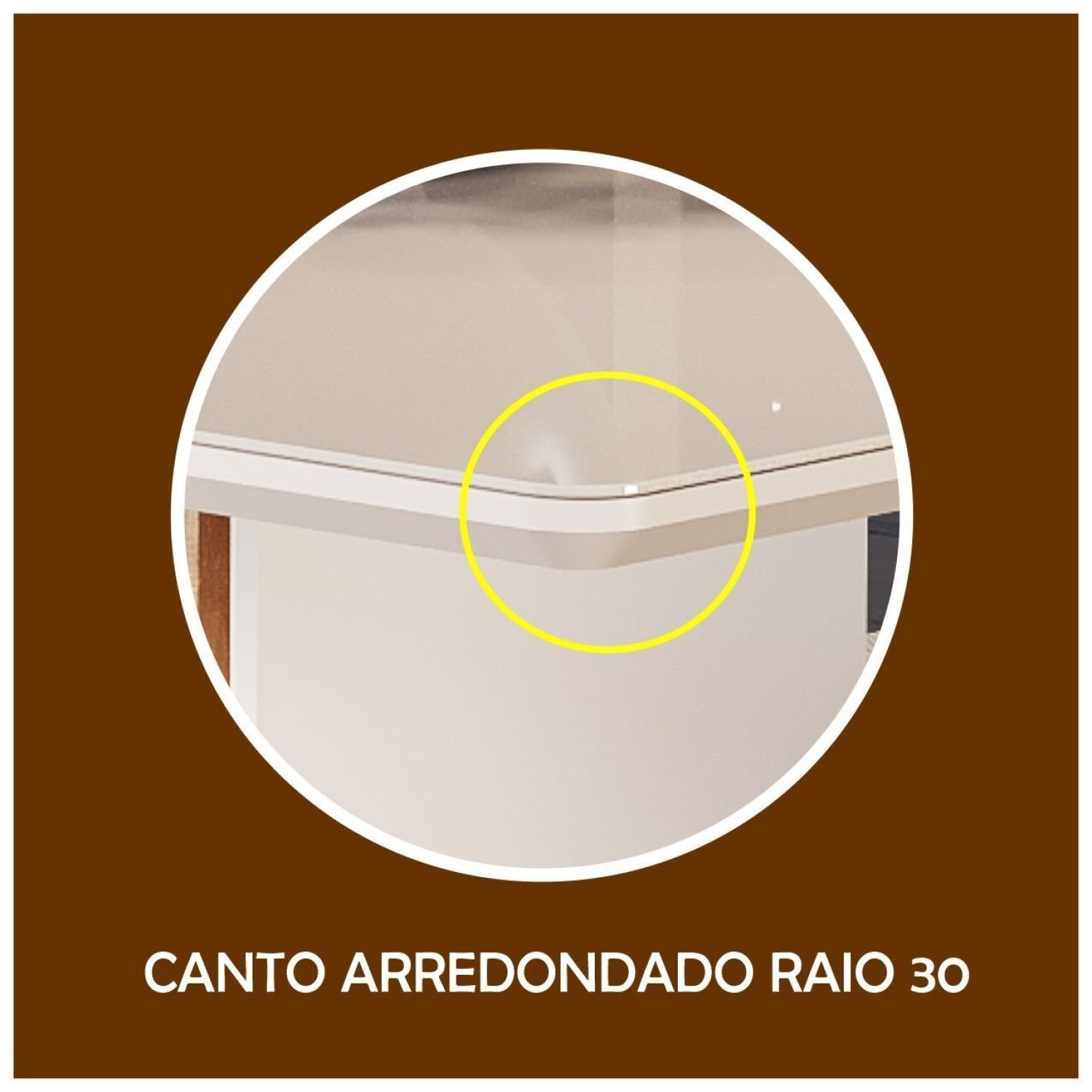 Conjunto Sala de Jantar Mesa Lara 2000 Tampo Vidro Canto Arredondado com 8 Cadeiras Elegance - 7