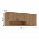 Ver imagem 3 de Armário de Cozinha Aéreo com 2 Portas e Nicho 120cm Marti Yescasa