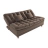Sofá Cama Duda Veludo Marrom Matrix Sala Premium Original 3 Lugares - 3