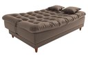 Ver imagem 4 de Sofá Cama Duda Veludo Marrom Matrix Sala Premium Original 3 Lugares