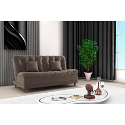 Sofá Cama Duda Veludo Marrom Matrix Sala Premium Original 3 Lugares - 2