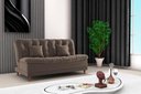 Ver imagem 2 de Sofá Cama Duda Veludo Marrom Matrix Sala Premium Original 3 Lugares