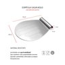 Espatula Salva Bolo Placa Aço Inox Base Redonda 33x26cm - 4