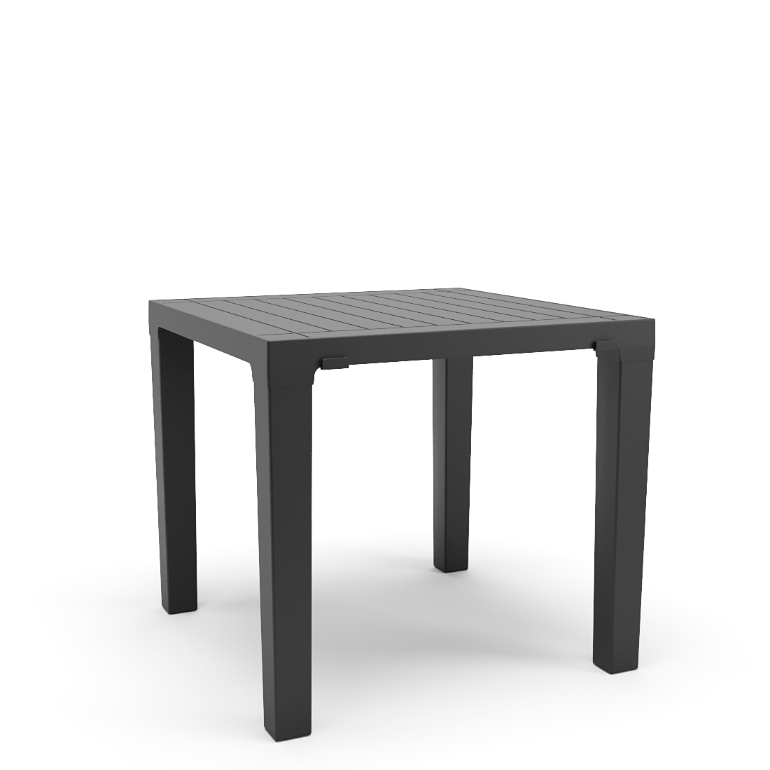 Mesa Multiuso Quadrada Plástica 80 Cm Niala Plaxmetal Preta - 3