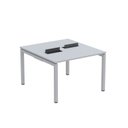 Ver imagem 2 de Estação de Trabalho Mesa Plataforma Escritório Dupla para 2 Pessoas com Caixa de Tomada PDC