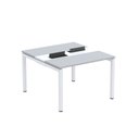 Ver imagem 2 de Estação de Trabalho Mesa Plataforma Escritório Dupla para 2 Pessoas com Caixa de Tomada PDC