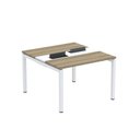 Ver imagem 2 de Estação de Trabalho Mesa Plataforma Escritório Dupla para 2 Pessoas com Caixa de Tomada PDC
