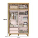 Ver imagem 2 de Guarda Roupa Infantil com 2 Portas de Correr Flora 5085 Rosa Qmovi