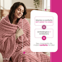 Ver imagem 2 de Manta Cobertor Casal Luster Canelada 180x220cm Microfibra Super Macio Premium Rose