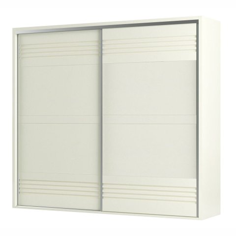 Guarda Roupa 100% Mdf Casal 2,67m com 2 Portas de Correr Tw603 Dalla Costa-off White