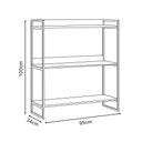 Ver imagem 3 de Buffet Aparador Industrial 3 Prateleiras Córdoba 95cm Preto