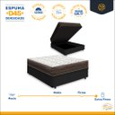 Ver imagem 3 de Cama Box Baú + Colchão de Viúva Ortobom D45 Iso 150 128x188x60 Cm