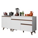 Ver imagem 3 de Kit com 2 Balcões de Cozinha Madesa Reims 4 Portas 1 Gaveta (Com Tampo) Branco