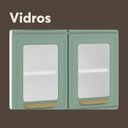 Ver imagem 3 de Armário de Aço 4 Portas 2 de Vidro Verde Bella Bertolini