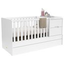 Ver imagem 2 de Berço Multifuncional Formare e Guarda Roupa Tutto New 4 Portas Branco Acetinado - Matic