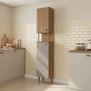 Ver imagem 1 de Paneleiro 2 Portas com Nicho 198cm Marti Yescasa Mel/ Cinza