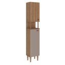 Ver imagem 2 de Paneleiro 2 Portas com Nicho 198cm Marti Yescasa Mel/ Cinza