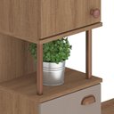 Ver imagem 6 de Paneleiro 2 Portas com Nicho 198cm Marti Yescasa Mel/Fendi Cinza