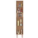 Ver imagem 4 de Paneleiro 2 Portas com Nicho 198cm Marti Yescasa Mel/ Cinza