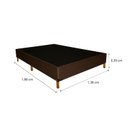 Ver imagem 3 de Base Box Casal 138cm x 188cm com 6 Pés de Madeira Marrom