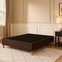 Ver imagem 1 de Base Box Casal 138cm x 188cm com 6 Pés de Madeira Marrom