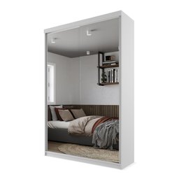 Guarda-roupa Solteiro 100% Mdf Bp com 2 Portas de Espelho Geneve - 6
