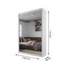 Ver imagem 4 de Guarda-roupa Solteiro 100% Mdf Bp com 2 Portas de Espelho Geneve