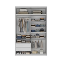 Guarda-roupa Solteiro 100% Mdf Bp com 2 Portas de Espelho Geneve - 5